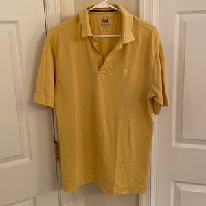 Cutter buck yellow polo size medium moisture wicking